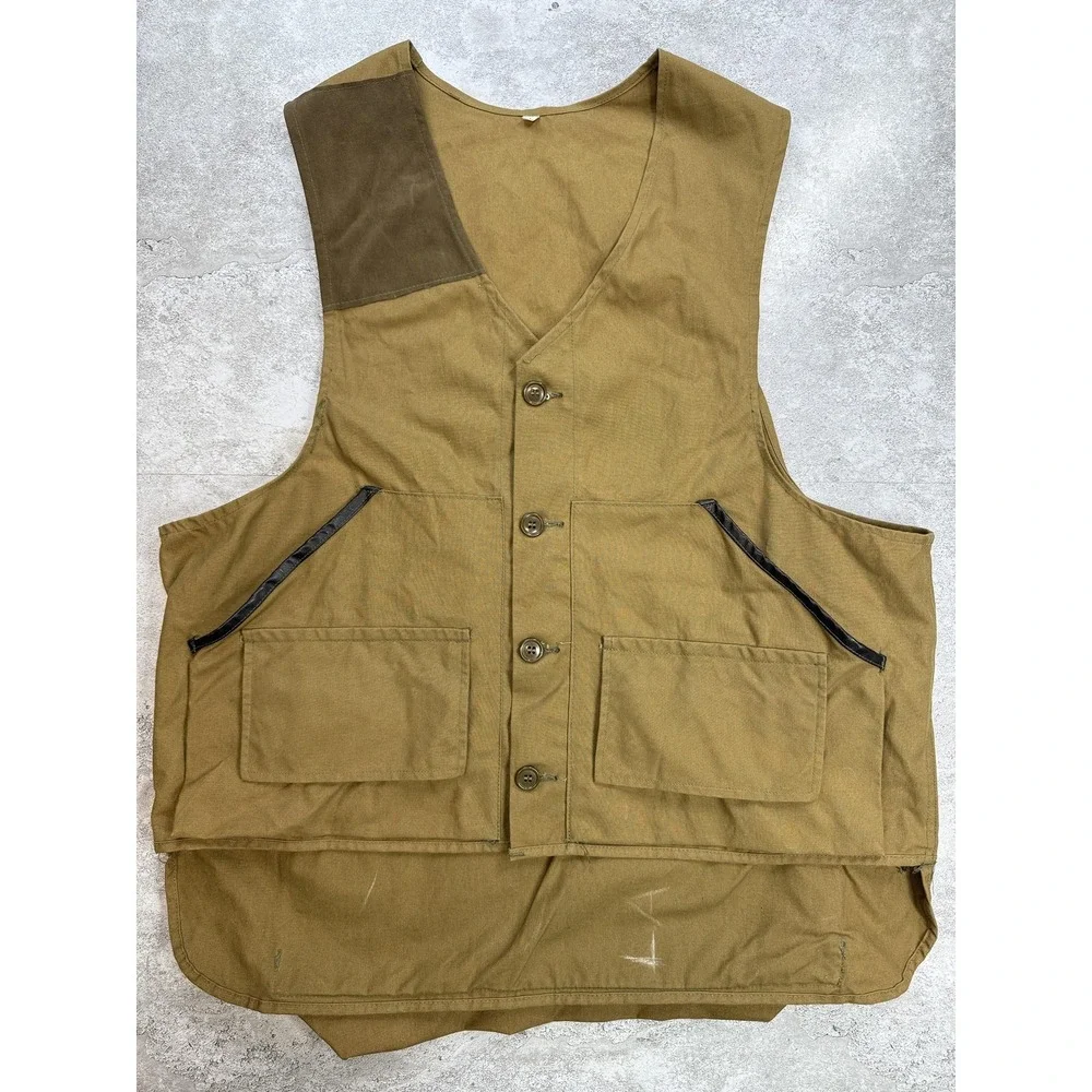 Vintage‎ Duxbak Hunting Vest Mens Large Aero Cloth Zelan Preshrunk Pockets 70s